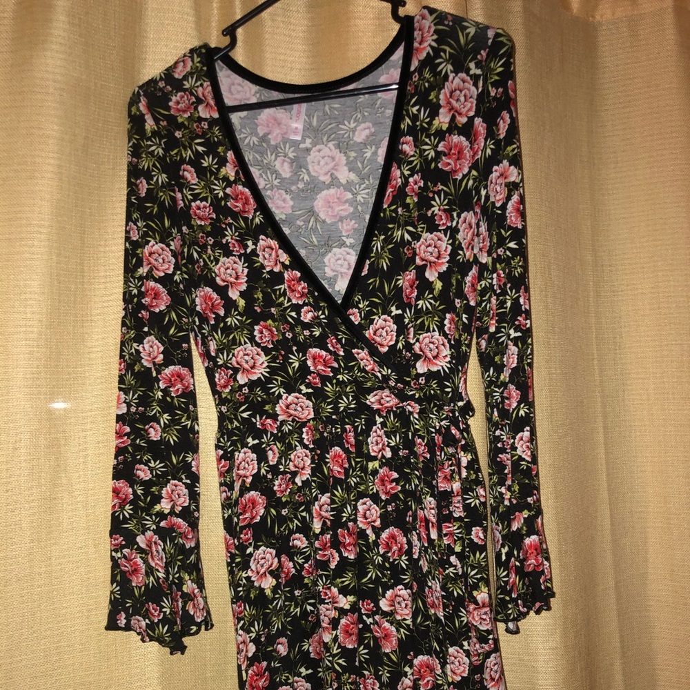Roses long sleeve dress